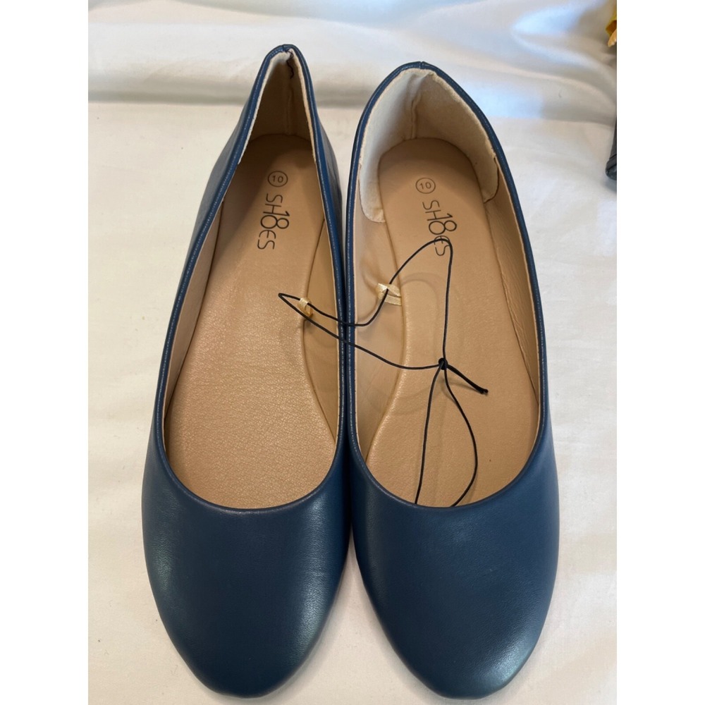 NEW Shoes Womens Navy blue Slip On Ballet Dress Flats Size 10